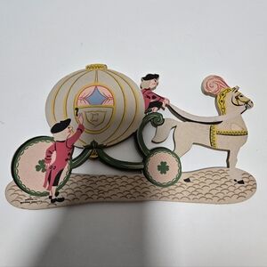 Vintage Disney Cinderella Carriage Wall Decor 1951 Retro Wall Art Fairy Tale